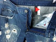 ■PLAYME JEANS プレイミー ジーンズ / ダメージ クラッシュ加工 / ストレッチ スリムフィット / デニムパンツ size 30 / 日本製 / メンズ_画像7