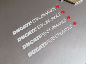 即納 ドゥカティ パフォーマンス Ducati Performance Red & White 68mm x 7mm 4枚セット ステッカー 《送料無料》