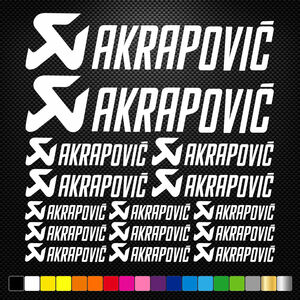 即納 アクラポビッチ AKRAPOVIC カッティング ホワイト KIT 15枚セット ステッカー 《送料無料》