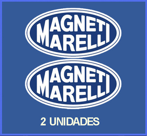 即納 マニエッティマレリ MAGNETI MARELLI ロゴ ブルー 35mm x 20mm 2枚セット ステッカー《送料無料》残り1点