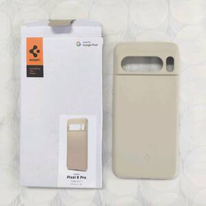 ★【在庫処分価格】Spigen Google Pixel8 Pro ケース 極薄 レンズ保護 擦り傷防止 ACS06328 ミュート・ベージュ マット仕上げ☆C05-301a