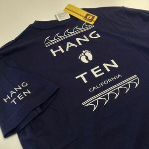 ハンテン HANGTEN 新品 メンズ カジュアル バックプリント 半袖 Tシャツ Lサイズ　 BL5　ネイビー