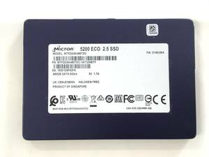 K6051543 Micron SATA 480GB 2.5 -inch SSD 1 point [ used operation goods ]