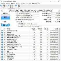 K6051530 SAMSUNG SATA 256GB 2.5インチ SSD 2点【中古動作品】_画像2