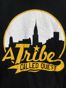 格安廃版レアモデル・ATCQ A TRIBE CALLED QUEST(アトライブコールドクエスト)・黒系地・NEWYORK夜景プリント?半袖Tシャツ ヒップホップ系