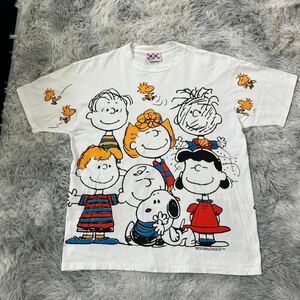 PEANUTS 『L』 80s 90s アメリカ製 ヴィンテージTシャツ 綿100% スヌーピー TEE 半袖 スヌーピー ピーナッツの仲間たち