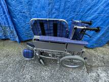 フルリクライニング 手動リクライニング（背・足別動）車椅子 介助式 車いす 介護　折り畳み ②_画像8