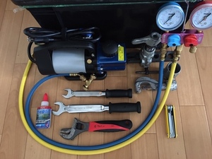 [ rental ] air conditioner installation tool SET⑤-4A280 vacuum pump flair tool gauge ma knee Hold SET 3 days rental 