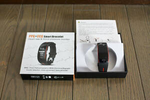 ★　新品 スマートウォッチ PPG+ECG SmartBracelet 9機能 時計 天気 歩数 距離 カロリー 血圧（PPG+ECG）心拍数他　★