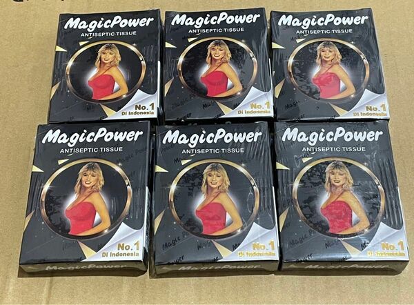 マジックパワーティッシュ MAGIC POWER TISSUE ウエットティッシュ スーパーマジックマン 6枚入 6箱