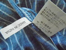 カムコ CAMCO ストライプ 半袖ワークシャツ シャンブレー L -XL ブルー_画像7
