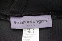 #anc SALE エマニュエル ウンガロ emanuel ungaro ワンピース 40 黒 バックジップ 異素材 メッシュ切替 レディース [636494]_画像8