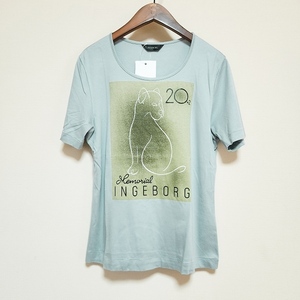 #snc インゲボルグ INGEBORG Tシャツ M 青系 半袖 犬 イラスト カットソー レディース [880131]