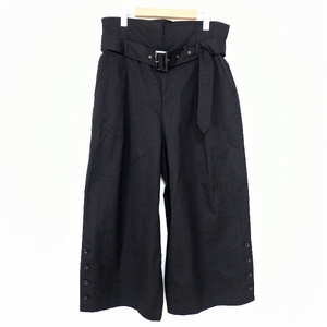 #anc As Know As o Ora kaAS KNOW AS olaca pants 15 black wide high waist large size lady's [876570]