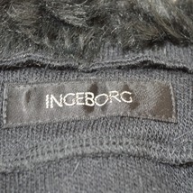 #anc SALE インゲボルグ INGEBORG カットソー ニット セーター L 黒 ファー付き レディース [703325]_画像5