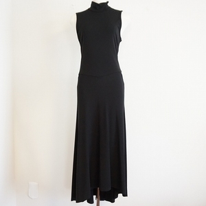 #snc Donna Karan DONNAKARAN DKNY One-piece S black no sleeve high‐necked long plain lady's [790056]