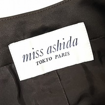 #anc ミスアシダ missashida アンサンブル 9 緑系 こげ茶 ジャケット 花柄 刺繍 ノーカラー ブラウス ノースリーブ レディース [876602]_画像7