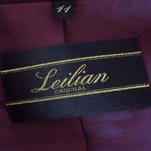 #wnc レリアン Leilian スカートスーツ ツーピース セットアップ 11 茶系 ノーカラー シンプル 無地 日本製 レディース [873552]_画像6