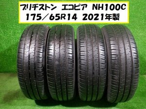 175/65/R14 ブリヂストン 175/65/14 エコピア　ＮＨ１００Ｃ 2021年製　夏タイヤ４本Ｓｅｔ　★6963　A-12