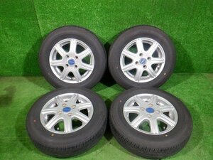 ダンロップ　１４５／８０Ｒ１３　２０２２年製夏タイヤ４本　ＦＥＩＤホイール付　１４５／８０／１３★7298　A-11