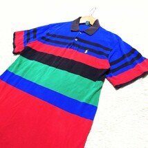 【1円〜】希少なXLサイズ ポロバイラルフローレン Ralph Lauren ポロシャツ マルチカラー クレイジーパターン 90's_画像1
