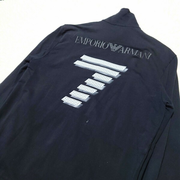 【希少】エンポリオアルマーニ EMPORIO ARMANI トラックジャケット 両面デザイン メタルロゴ ブラック EA7 Mサイズ