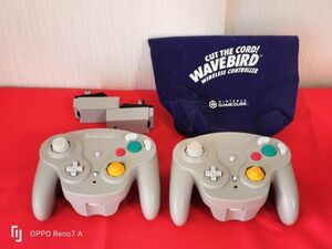 動作品 GC ゲームキューブ ウェーブバード WAVE BIRD ワイヤレスコントローラ+レシーバー 任天堂 Nintendo セット