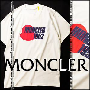 ■安心の国内正規品/絶妙な配色【2 MONCLER GENIUS 1952 】モンクレールジーニアス清潔感抜群合わせやすいビックロゴTシャツMクリーム