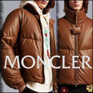 ■安心の国内正規品/新品512,600円【1 MONCLER GENIUS JW ANDERSON】モンクレールジーニアスGRASMOOR最高級ラムレザーダウンジャケット0/S