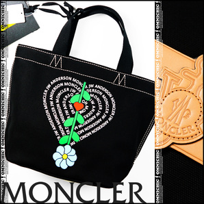 国内正規品レザーロゴパッチ■新品74,800円【MONCLER GENIUS JW ANDERSON】モンクレールジーニアスフラワーキャンバストートバックポーチ付