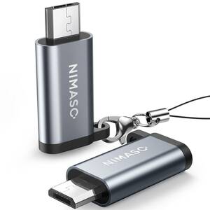 【特価商品】2個入り】microusb 変換 マイクロUSB変換アダプター【56kΩレジスタ搭載 type-c マイクロ USB 