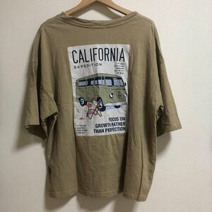 カリフォルニアプリントゆったりTシャツ shushu moussy GYDA