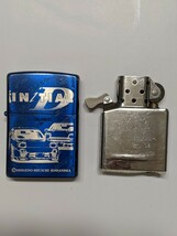 IY1589 ZIPPO 頭文字D マツダ RX7 FD3S トヨタ スプリンタートレノ AE86 ハチロク/ブルー/青/アニメ/ジッポ/ライター 現状品 送料無料 _画像5