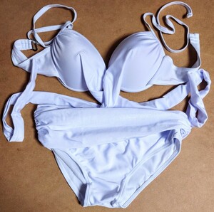 100 jpy ~ used * swimsuit white bikini M lady's white separate Home have been cleaned anonymity delivery including in a package possible 