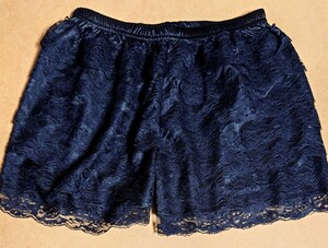 used *pechi pants black black L size pechi coat bloomers short pants lady's wear frill see . bread GRL anonymity 