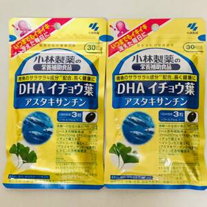 × new goods × Kobayashi made medicine DHA ginkgo biloba leaf astaxanthin (90 bead )×2 sack set #yaf cat anonymity delivery correspondence : postage 180 jpy ~ 1 sack 30 day minute 