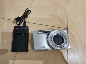 中古　RICOH CX6 デジカメ シルバー コンパクトデジタルカメラ