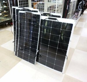 通電確認済 SUAOKI/スアオキ ソーラーパネル TPS-FLX-DF100 太陽光発電 太陽光パネル ソーラーチャージャー オマケ4枚付 セット