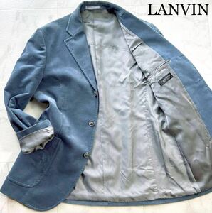 【幻の逸品】圧巻美色サックスブルー★稀少L★ LANVIN ランバン【光沢感を羽