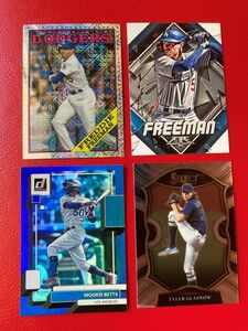 ☆TOPPS、PANINI　ドジャース4枚セット（フリーマン2、ベッツ、グラスノー）☆