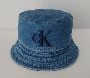 【新品・訳アリ】USA購入 Calvin Klein Denim Bucket Hat カルバンクライン バケットハット デニム ユニセックス 帽子 色ヤケあり
