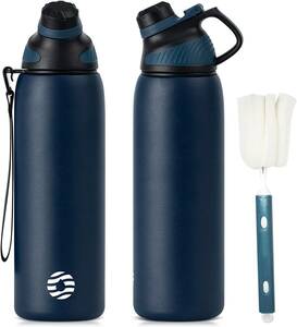 FJbottle 水筒 1リットル 真空断熱 スポーツボトル 保温 保冷 スポーツ飲料対応 1l すいとう 広口 洗いやすい ステ