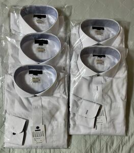 合計10着はるやま製とTAKA-Qワイシャツ 形態安定 吸水速乾 スタンダードフィット カッタウェイ長袖シャツ メンズ　43-86