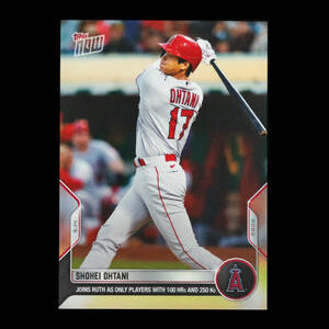 大谷翔平 2022 Topps Now 2022年5月14日 ベーブルース以来史上2人目の100本塁打&250奪三振 カード No.176