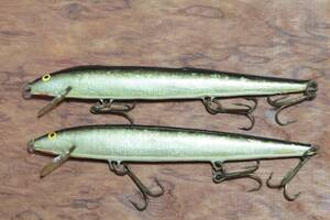 全て印字60s オールド ラパラ F13 セット 口紅 腹巻き 印字 Rapala Floating Minnow 13 スミスウィック バグリー レーベル ノーマン