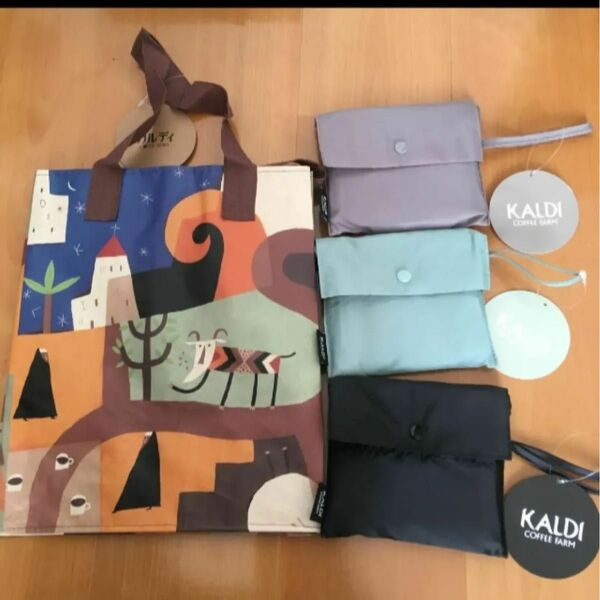 カルディ KALDI カルディ伝説 エコバッグ トートバッグ　折りたたみバッグ