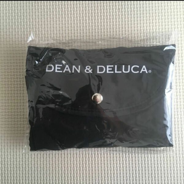 DEAN&DELUCA ディーンアンドデルーカ　エコバッグ　ショッピングバッグ　ブラック　黒　折りたたみバッグ