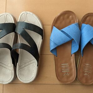 【新品同様】 【2足セット】サンダル つっかけ 23.0