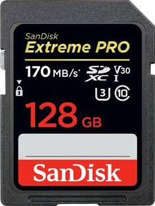 SanDisk サンディスク Extreme Pro SDXC 128GB カード UHS-I 超高速U3 V30 Class10