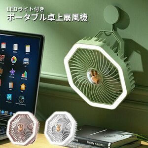  electric fan desk ornament hanging lowering 1 pcs 3 position LED light circulator USB charge air flow 3 -step powerful sending manner ###LED fan U81-GR###